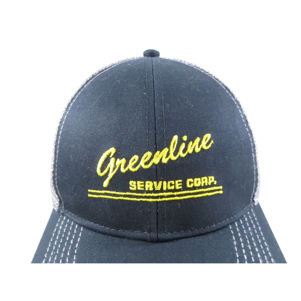 John Deere Greenline Service Corp Black Snapback Adjustable Trucker Hat Cap NWOT